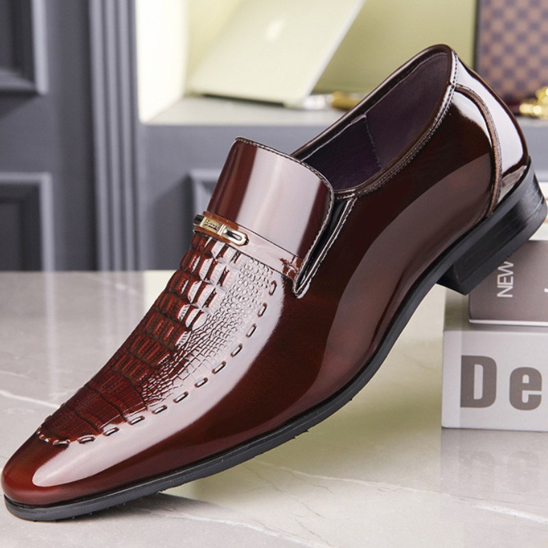 Men Shoes Boss - Men Leather Shoes Patent Leather Business