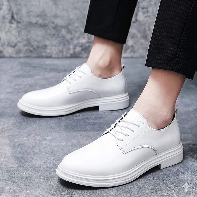 Men Shoes White Colour - 2026 Brand Comfortable Lace Up Studio