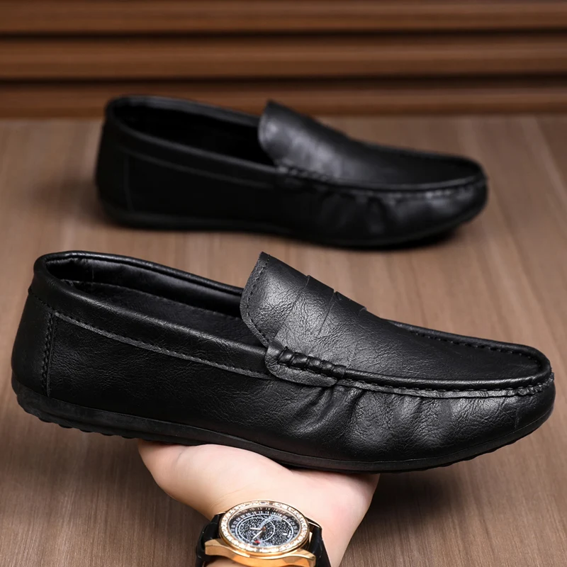 Boat Shoe Leather - Men Shoes Casual Genuine Leather Mens