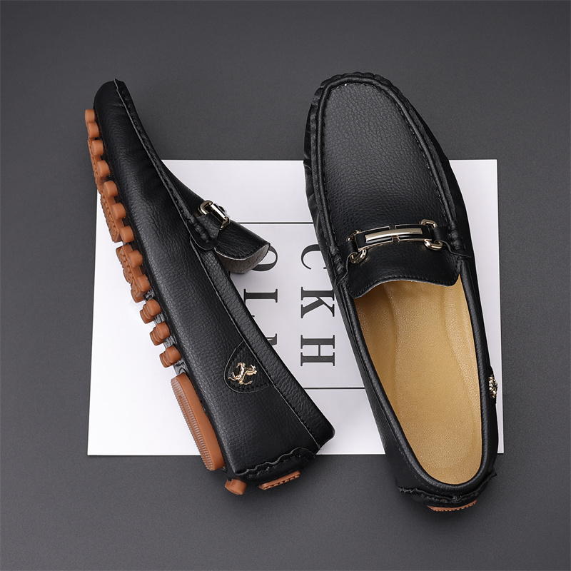 Mens Shoes Loafers British Sty - Boat Shoe Leather 评论和价格