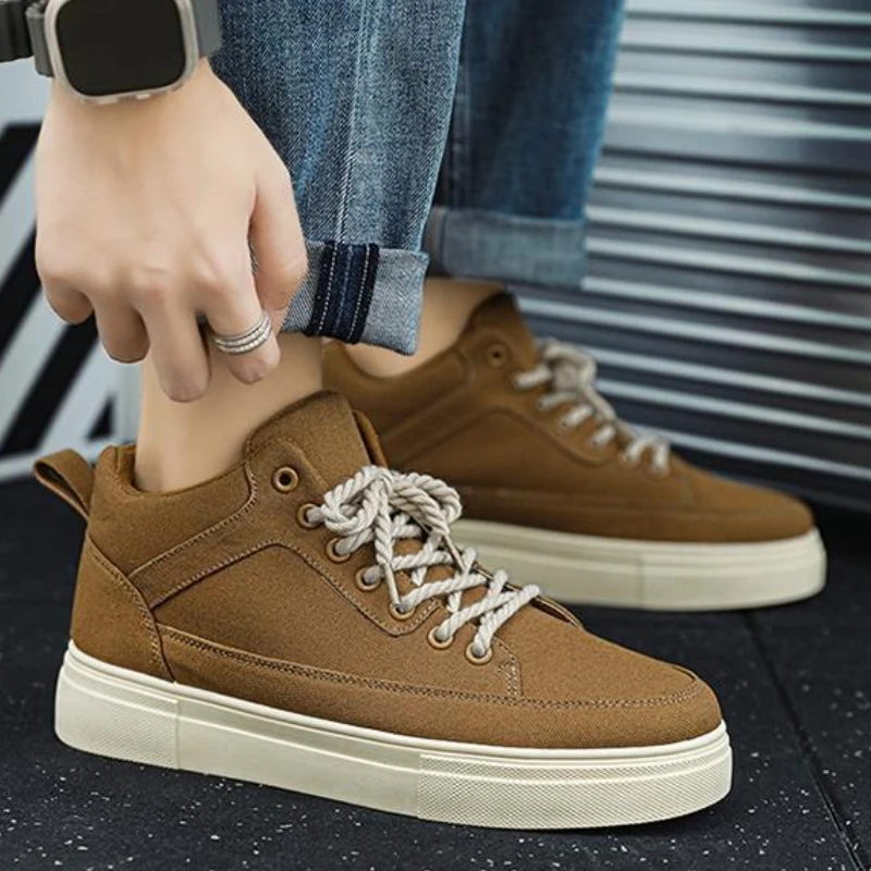 Thick Sole Height Increasing H - Canvas Sneaker High 评论和价格