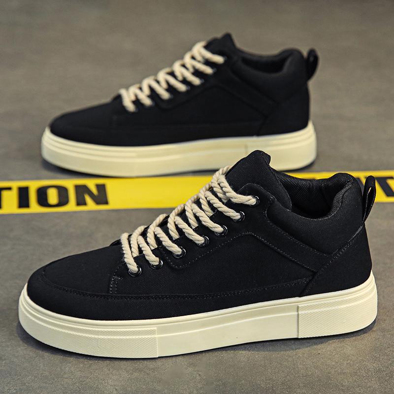 Thick Sole Height Increasing H - Canvas Sneaker High 评论和价格
