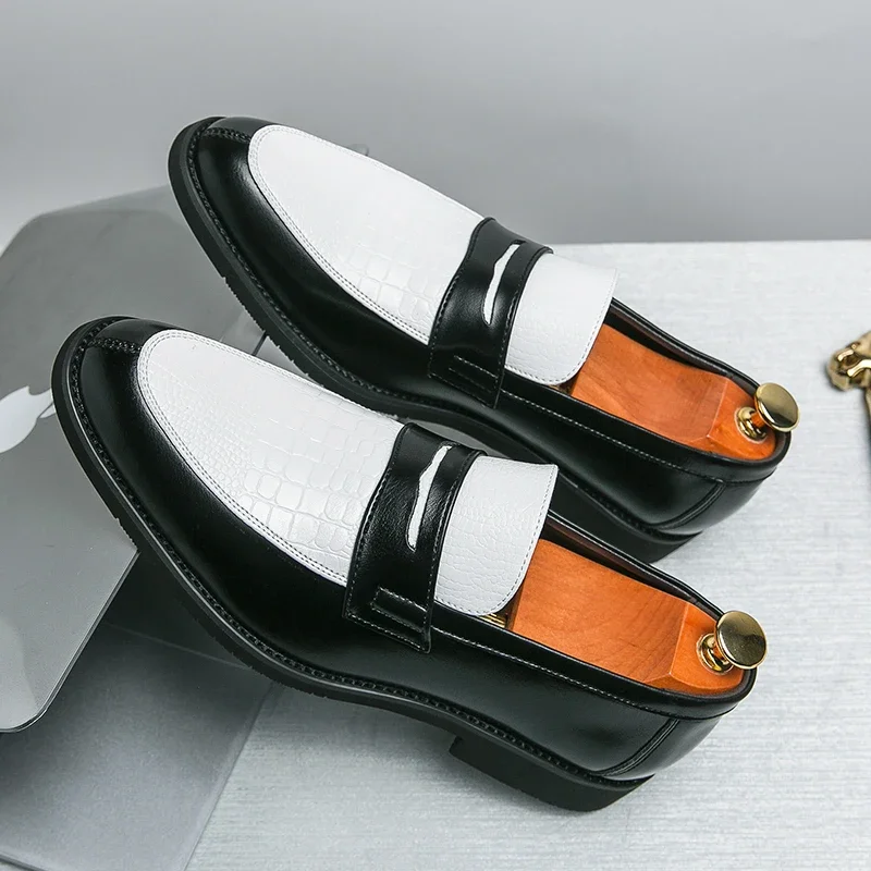 Men Black White Penny Loafers  - Men Shoes Boss 评论和价格