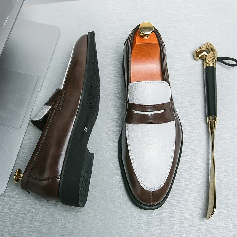 Men Black White Penny Loafers  - Men Shoes Boss 评论和价格
