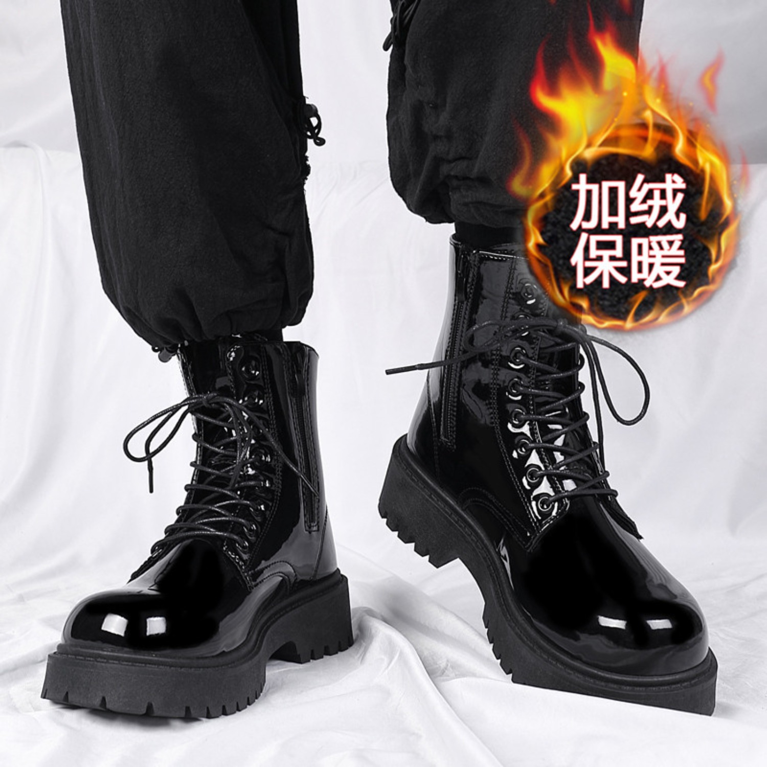 Men's warm plush high-top boot - Men'S Shoes Popular 评论和价格