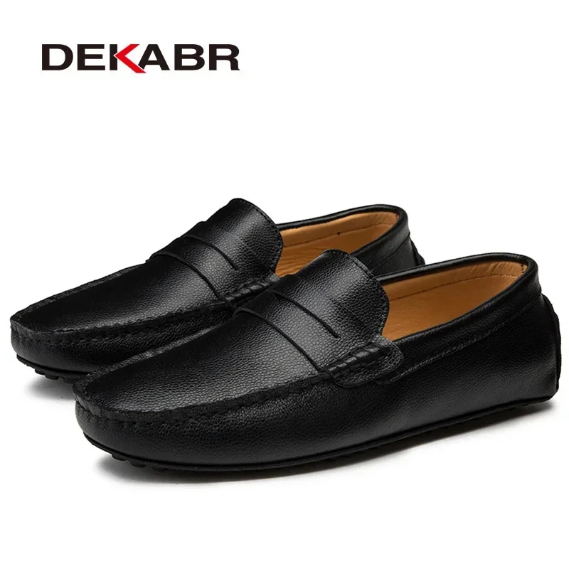 DEKABR Big Size 38~49 Men Loaf - Boat Shoe Leather 评论和价格