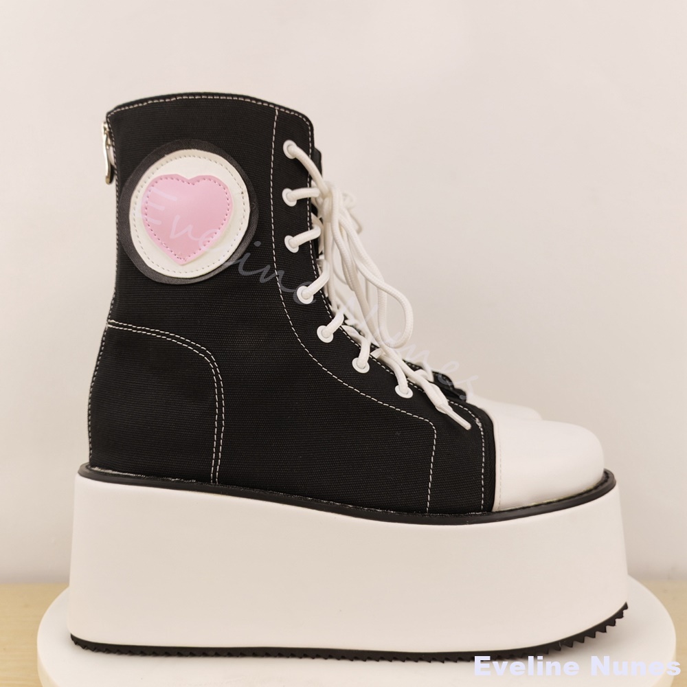 Thick-soled High-top Canvas Sh - Canvas Sneaker High 评论和价格