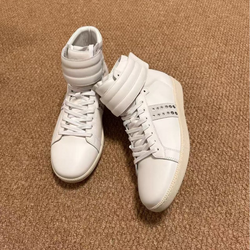 Men Genuine Leather High‑top S - Men Shoes White Colour 评论和价格