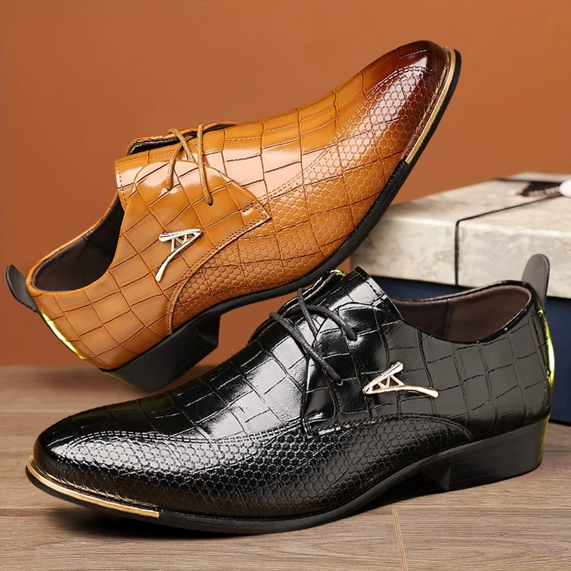 Fashion PU Leather Shoes Men B - Men Shoes Boss 评论和价格