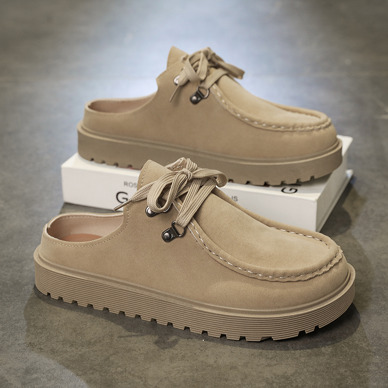 Platform Mules Men Backless Lo - Boat Shoe Leather 评论和价格