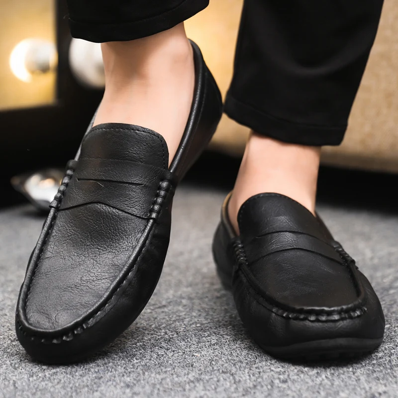 Men Shoes Casual Genuine Leath - Boat Shoe Leather 评论和价格