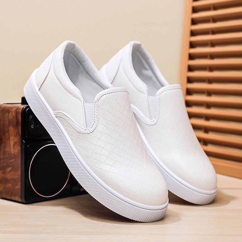 Classic White Leather Loafers  - Boat Shoe Leather 评论和价格
