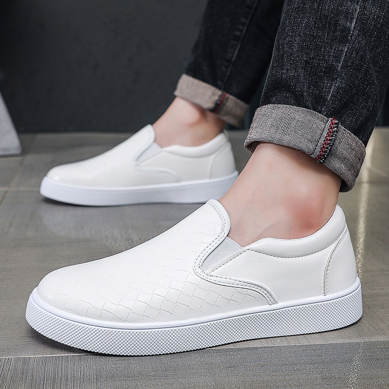 Classic White Leather Loafers  - Boat Shoe Leather 评论和价格