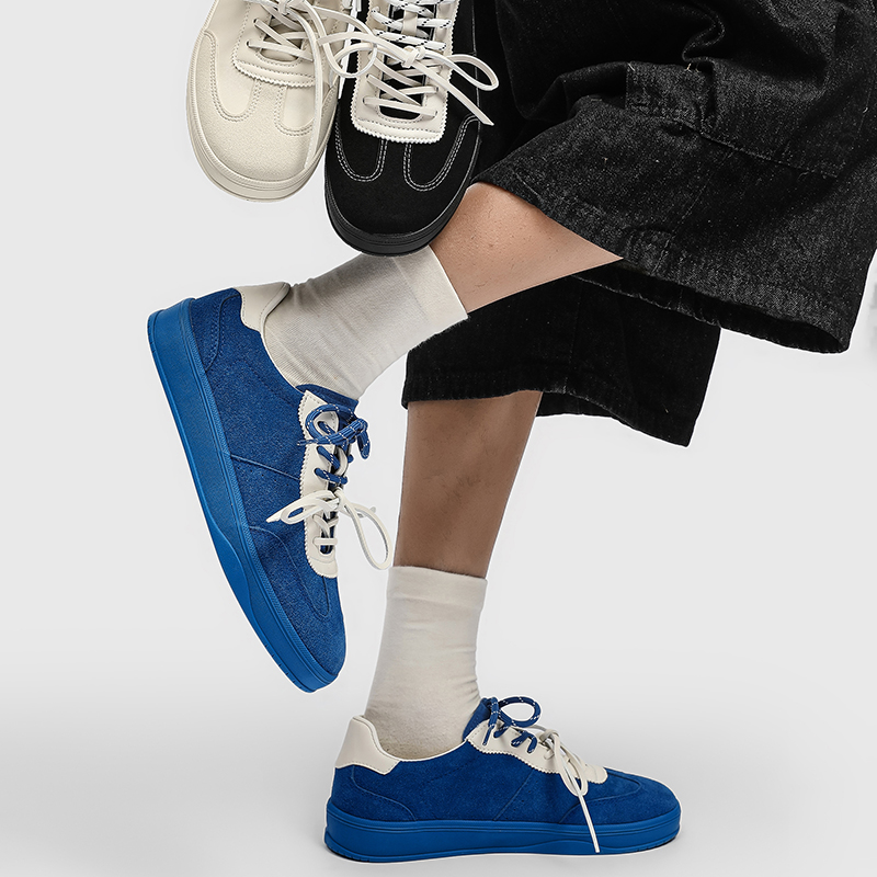 Men's Retro Patchwork Color Sn - Men Shoes Velcro 评论和价格