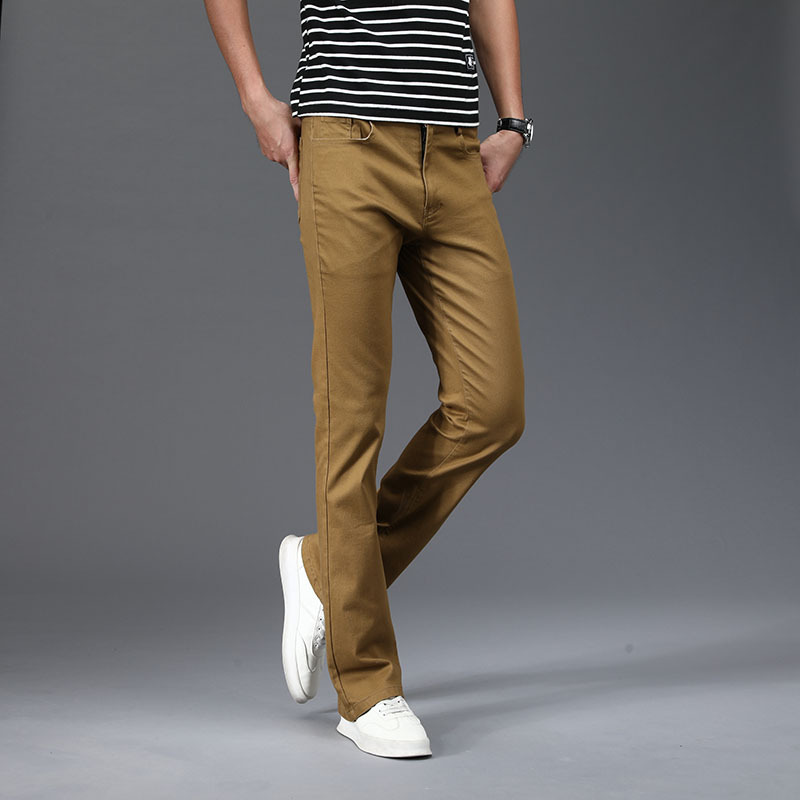 Thin Denim Flare Pants Men Bel - Men Shoes White Colour 评论和价格