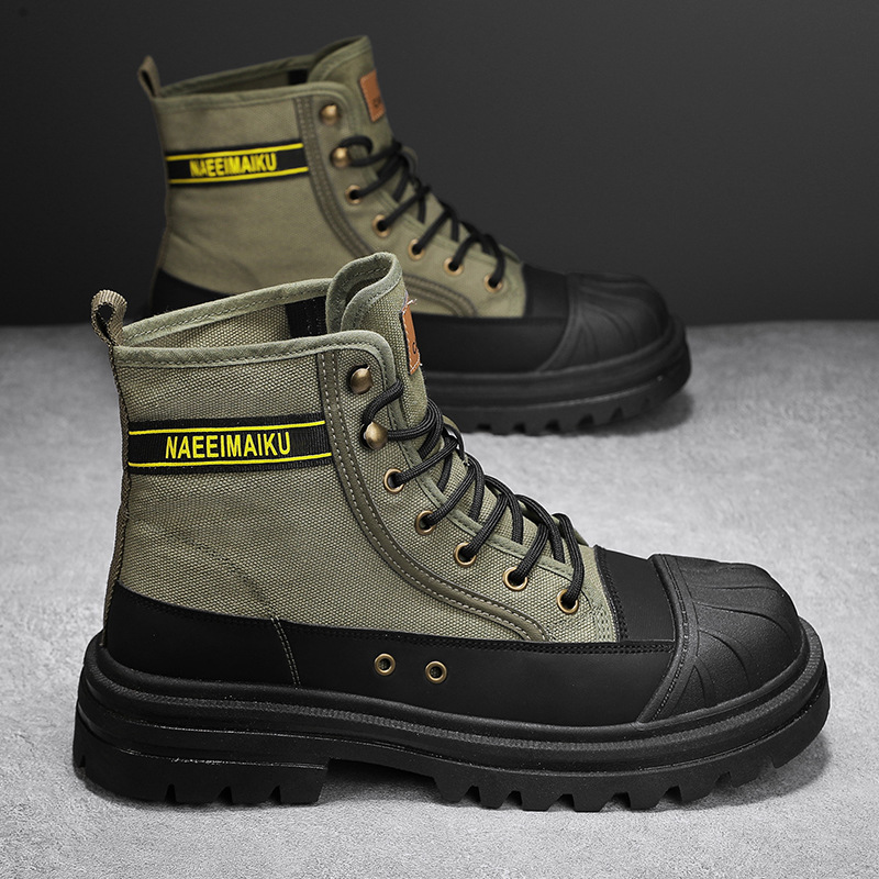 Mens Canvas Boots Fashion High - Men'S Shoes Popular 评论和价格