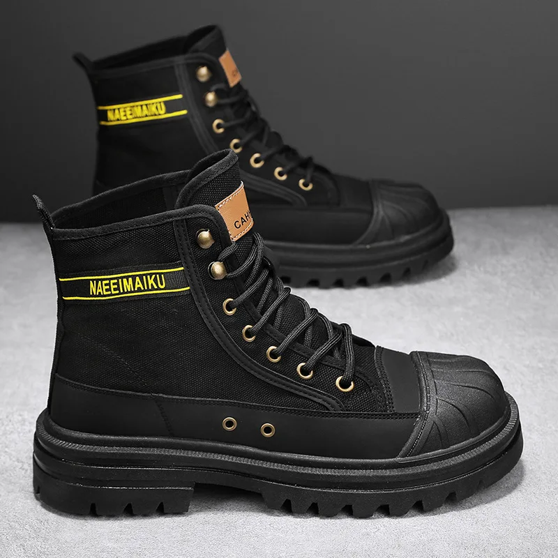 Mens Canvas Boots Fashion High - Men'S Shoes Popular 评论和价格