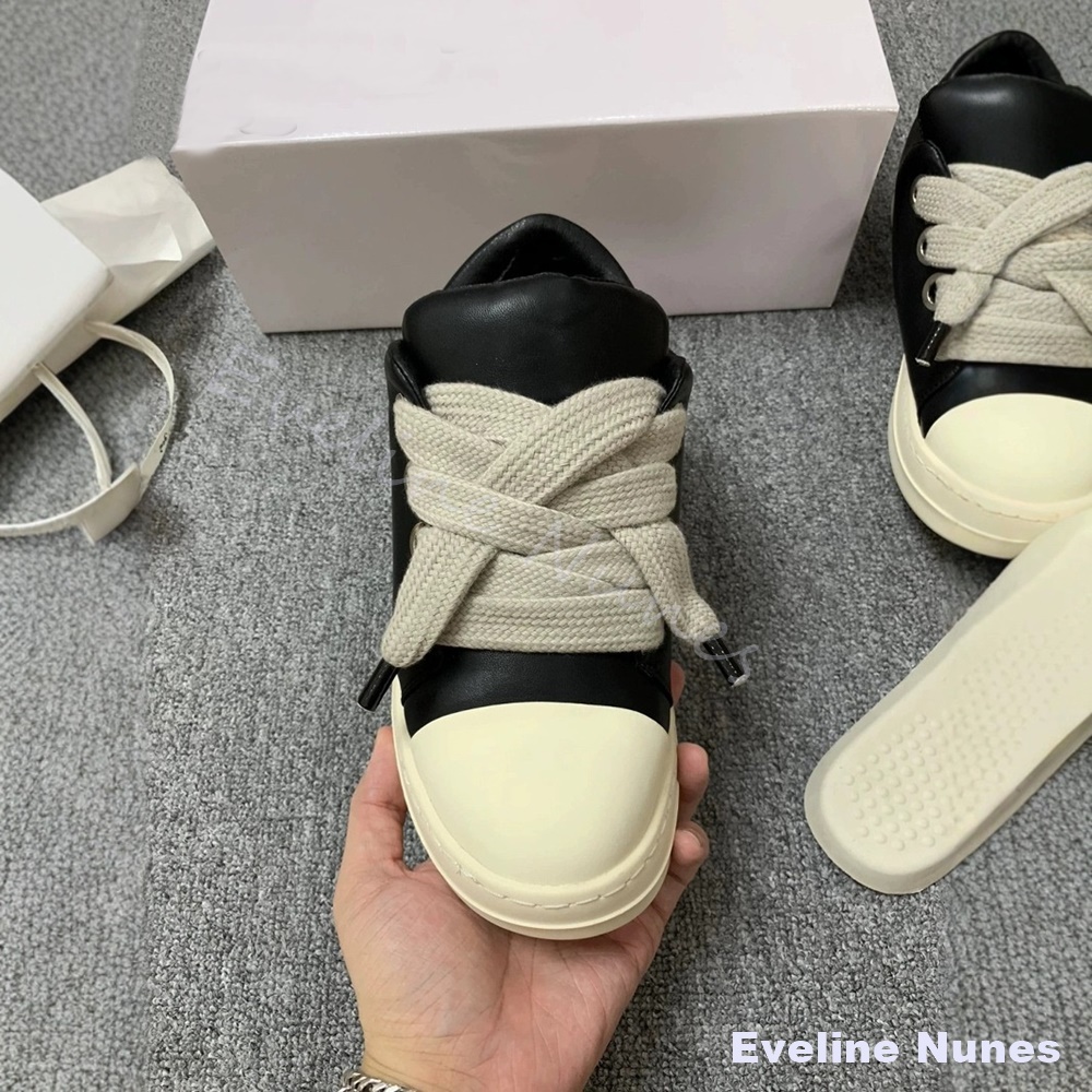 Unisex Black Leather Platform  - Canvas Sneaker High 评论和价格