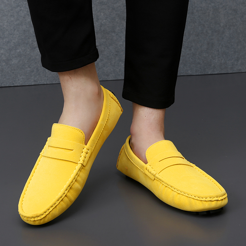 Suede Leather Penny Peas Loafe - Boat Shoe Leather 评论和价格