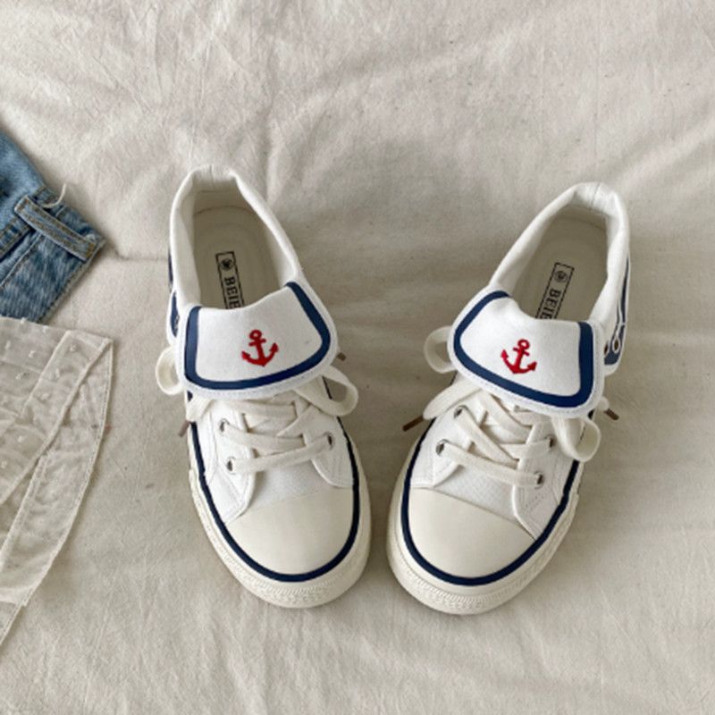 Navy Style High-top Canvas Sho - Canvas Sneaker High 评论和价格