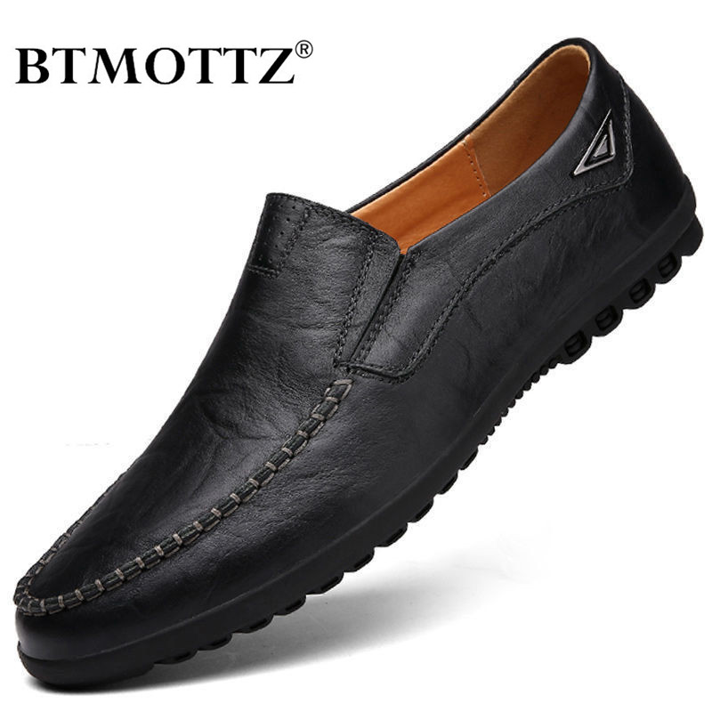 Genuine Leather Men Casual Sho - Boat Shoe Leather 评论和价格