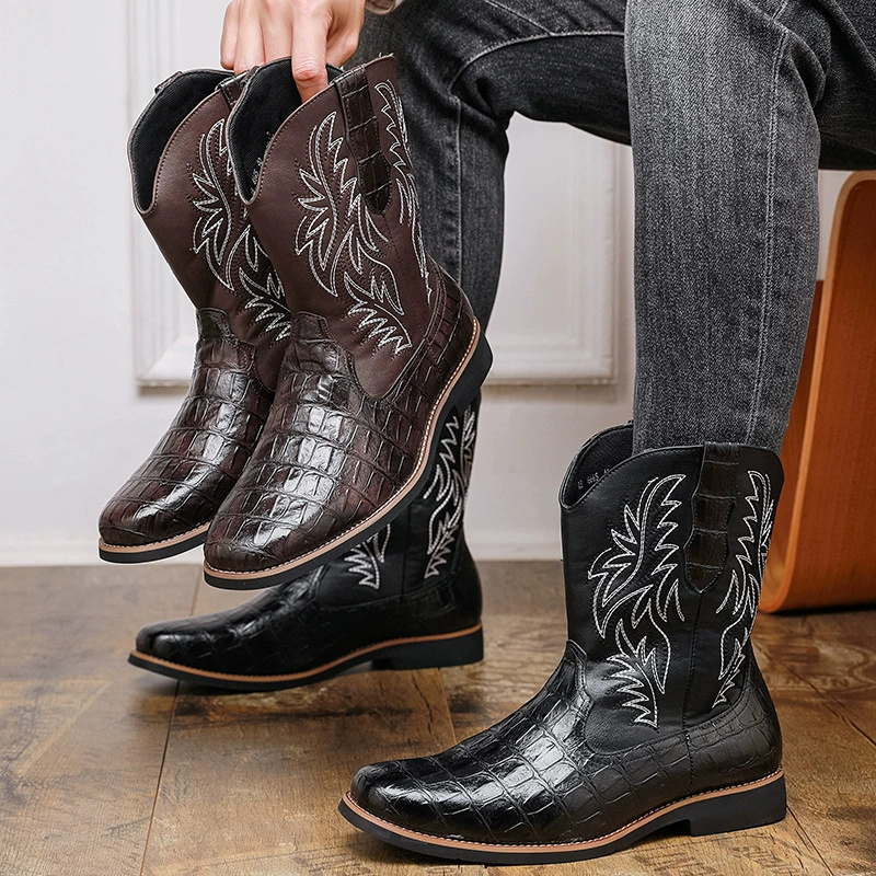 Men's Croc-Embossed Western Co - Men'S Shoes Crocs 评论和价格