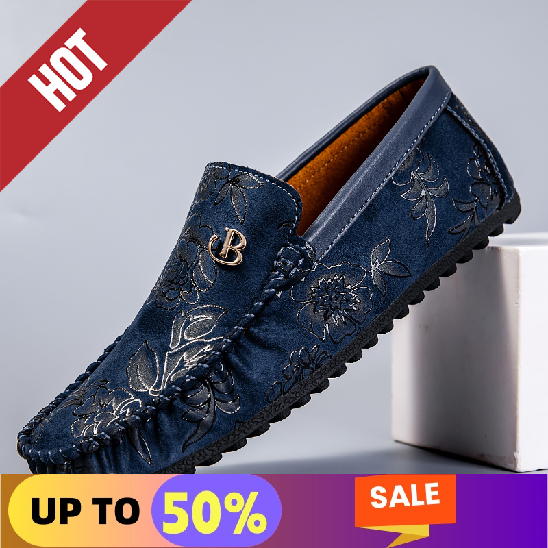 Leisure Leather Loafers Men De - Boat Shoe Leather 评论和价格