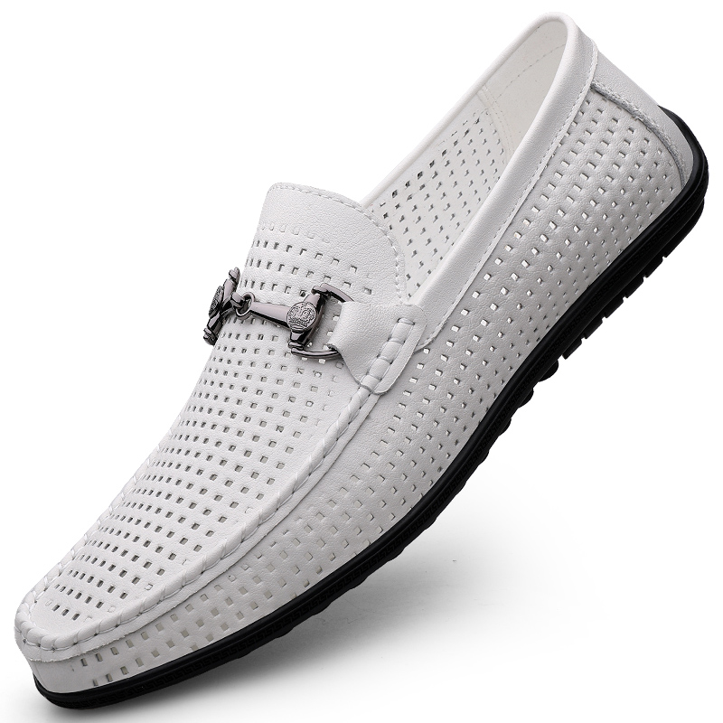 New Black Shoes Men Loafers Br - Boat Shoe Leather 评论和价格