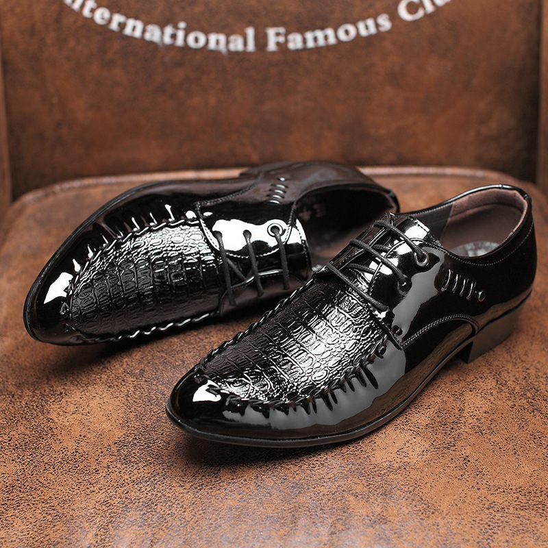 Men's  Dress Leather Shoes Lac - Men Shoes Boss 评论和价格