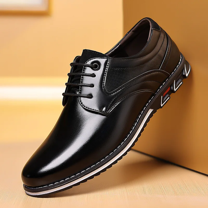 Retro Men Business Leather Sho - Men Shoes Boss 评论和价格