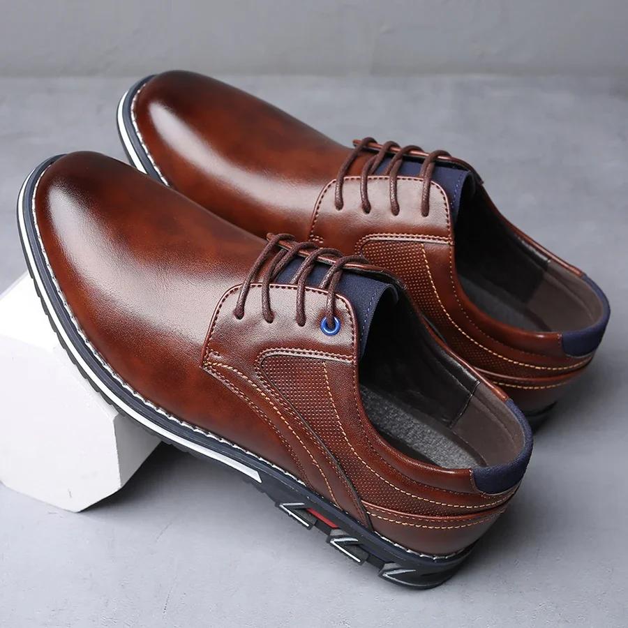 Retro Men Business Leather Sho - Men Shoes Boss 评论和价格