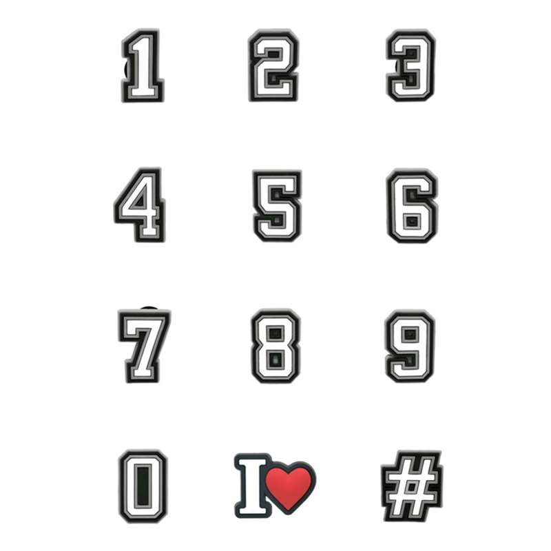 1pcs PVC Number Shoe Charms fo - Men'S Shoes Crocs 评论和价格